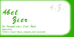 abel zier business card